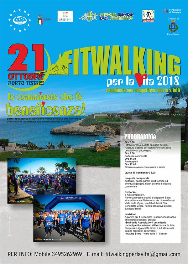 PORTO TORRES (Ss) - 4° Fitwalking per la Vita