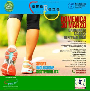Verbania - Progetto GoGreen - Camminata a passo di Fitwalking con Giorgio e Maurizio Damilano